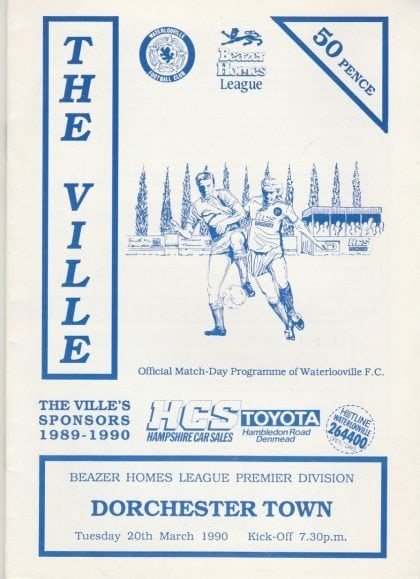 Waterlooville v Dorchester Town  20-Mar-1990