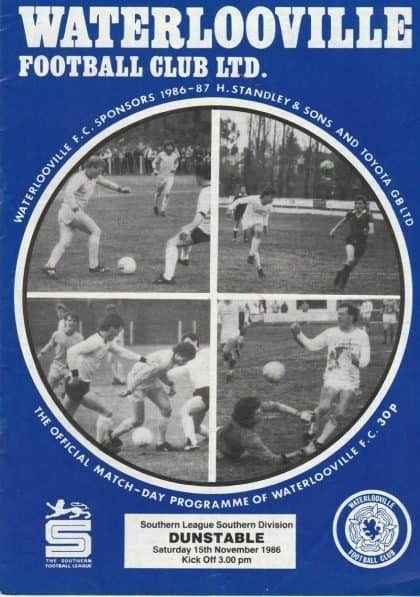 Waterlooville v Dunstable  15-Nov-1986