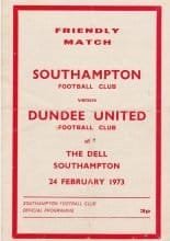 Southampton v Dundee United 24-Feb-1973
