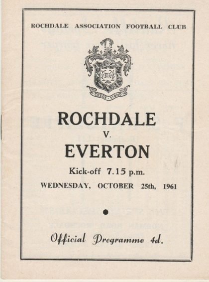 Rochdale v Everton 25-Oct-1961