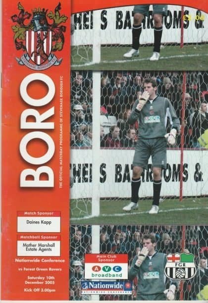 Stevenage Borough v Forest Green Rovers 10-Dec-2005