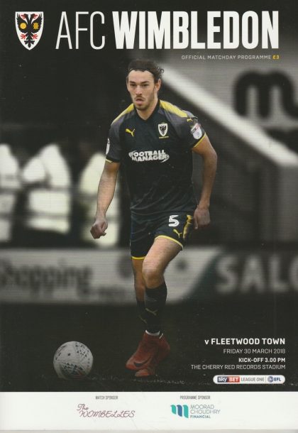 AFC Wimbledon v Fleetwood Town 30-Mar-2018