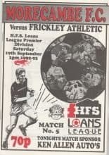 Morecambe v Frickley Athletic  19-Sep-1992