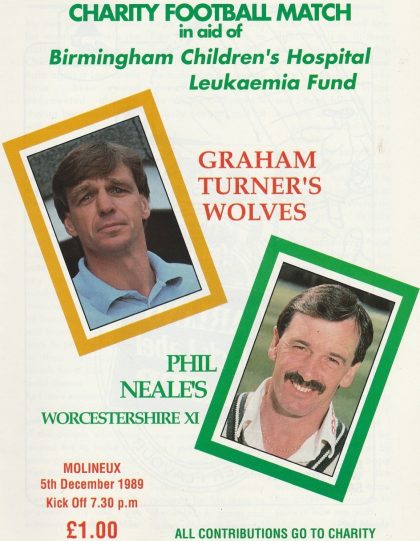 Graham Turner's Wolves v Phil Neale's Worcestershire XI   05-Dec-1989