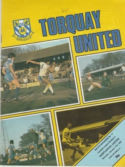 Torquay United v Hartlepool United 17-Jan-1981