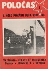 Slavia Prague v Heart of Midlothian   16-Sep-1992