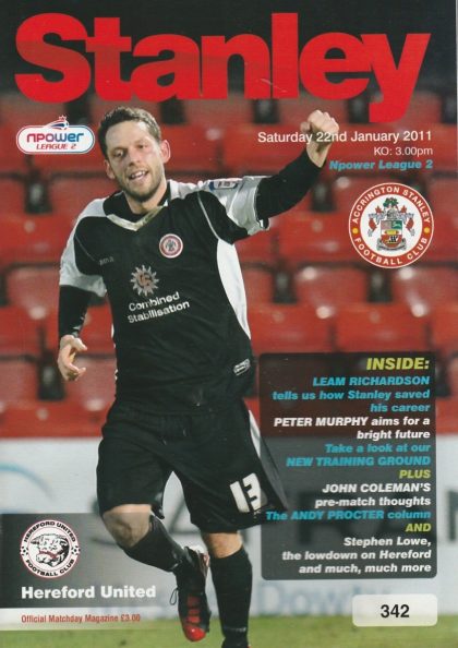 Accrington Stanley v Hereford United  22-Jan-2011