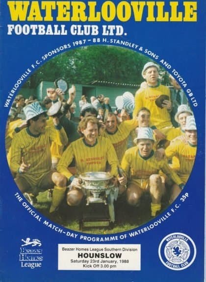 Waterlooville v Hounslow 23-Jan-1988