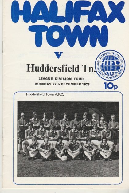 Halifax Town v Huddersfield Town  27-Dec-1976