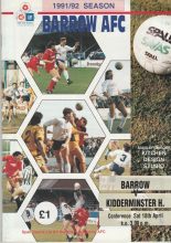 Barrow v Kidderminster Harriers 18-Apr-1992