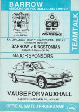 Barrow v Kingstonian  20-Mar-1990