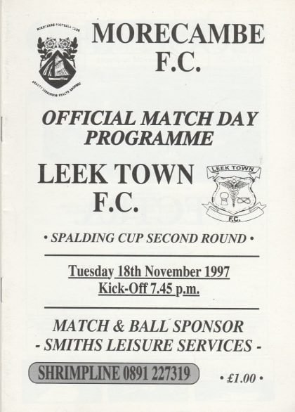 Morecambe v Leek Town 18-Nov-1997