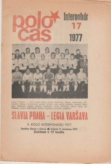 Slavia Prague v Legia Warsaw   09-Jul-1977