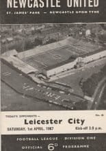 Newcastle United v Leicester City   01-Apr-1967
