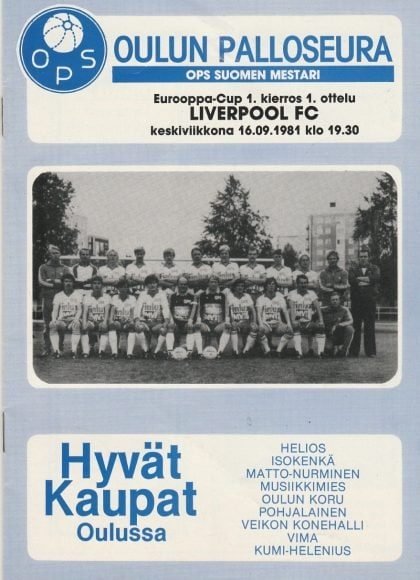 Oulun Palloseura v Liverpool   16-Sep-1981