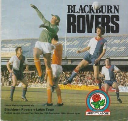 Blackburn Rovers v Luton Town  13-Sep-1980
