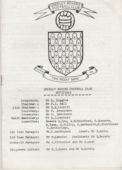 Gresley Rovers v Lye Town   20-Apr-1991
