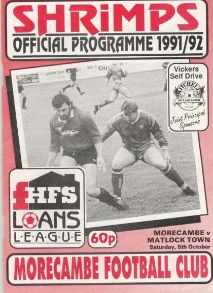 Morecambe v Matlock Town  05-Oct-1991