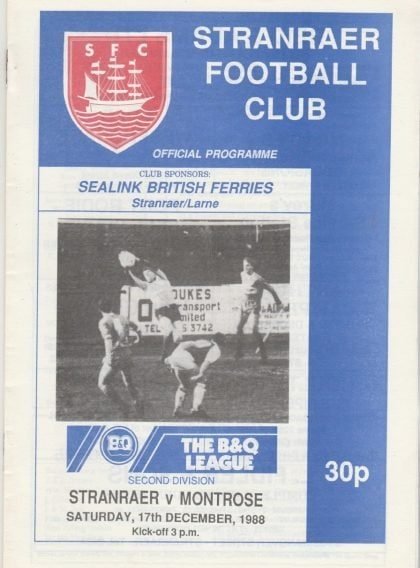 Stranraer v Montrose 02-Mar-1996