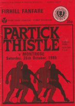 Partick Thistle v Montrose 26-Oct-1985