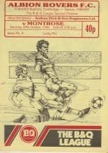 Albion Rovers v Montrose 29-Oct-1988