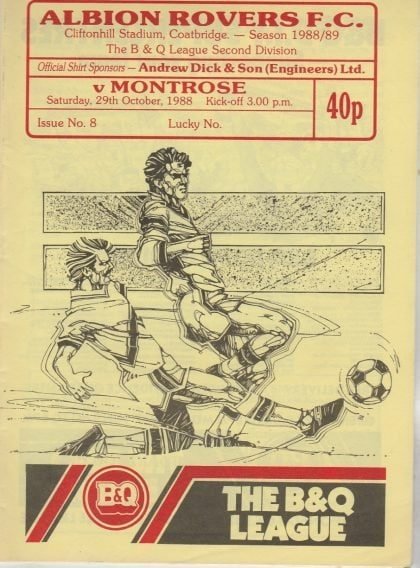 Albion Rovers v Montrose 29-Oct-1988