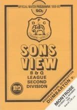 Dumbarton v Montrose 04-Nov-1989