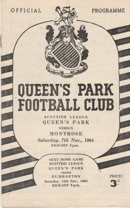 Queens Park v Montrose 07-Nov-1964