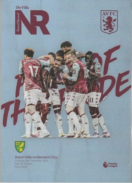 Aston Villa v Norwich City 26-Dec-2019