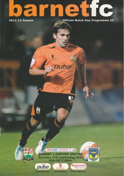 Barnet v Oxford United 17-Sep-2011