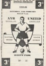 Ayr United v Queens Park 12-Feb-1966