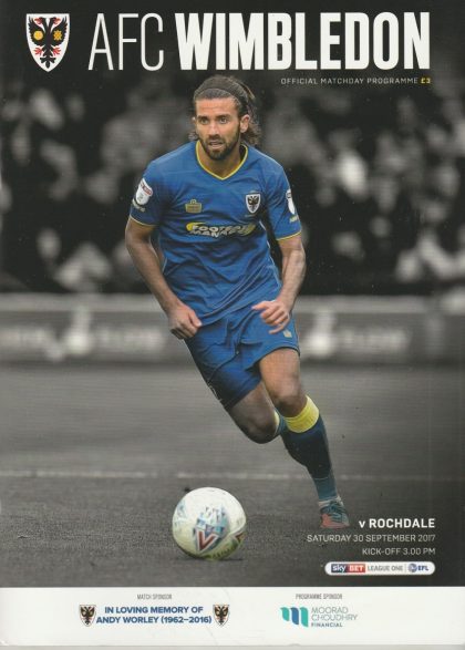 AFC Wimbledon v Rochdale  03-Sep-2017