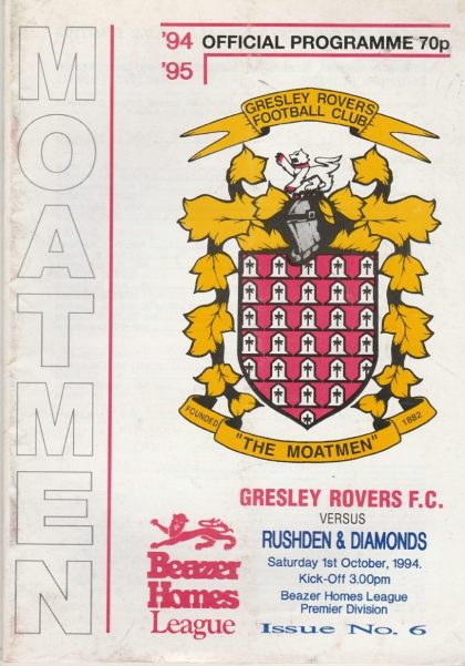 Gresley Rovers v Rushden & Diamonds   01-Oct-1994