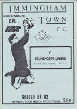 Immingham Town v Scunthorpe United  25-Feb-1992