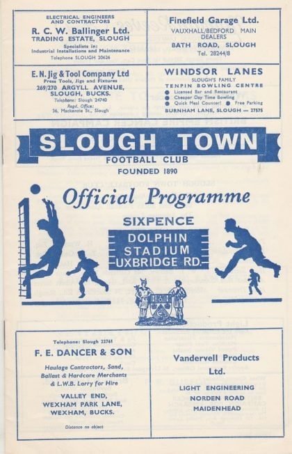 Slough Town v Southall   08-Apr-1967