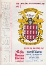 Gresley Rovers v Stafford Rangers 21-Jan-1995