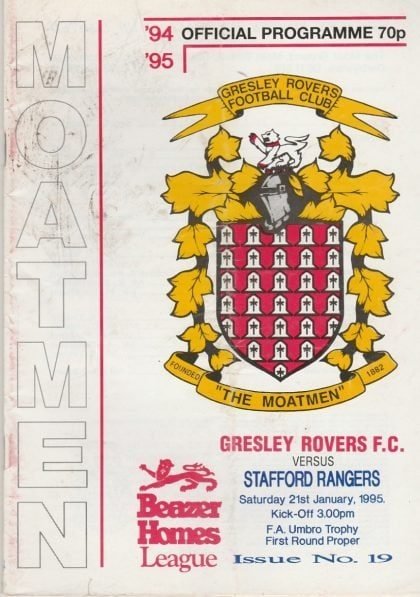 Gresley Rovers v Stafford Rangers 21-Jan-1995