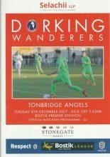 Dorking Wanderers v Tonbridge Angels 05-Dec-2017