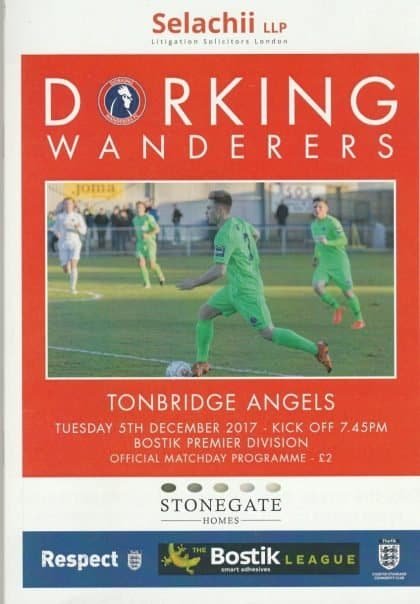Dorking Wanderers v Tonbridge Angels 05-Dec-2017