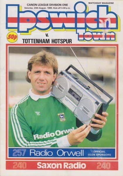 Ipswich Town v Tottenham Hotspur 24-Aug-1985