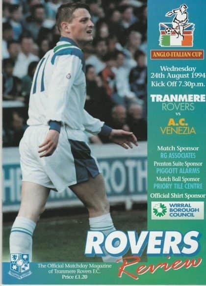 Tranmere Rovers v A.C.Venezia   24-Aug-1994