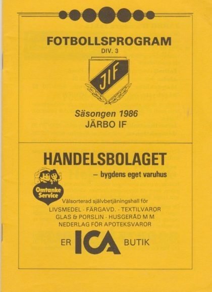 Järbo IF v Watford  1986-87