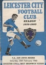 Leicester City v West Bromwich Albion 20-Feb-1960
