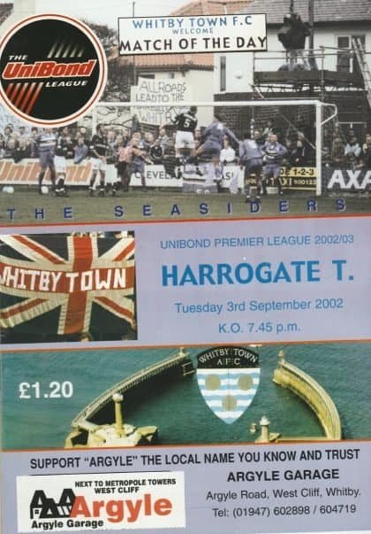 Whitby Town v Harrogate Town  03-Sep-2002