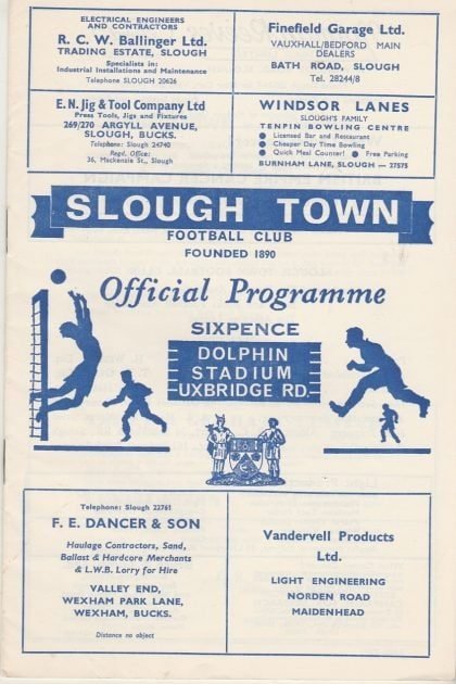 Slough Town v Worthing   11-Mar-1967