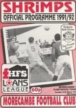 Morecambe v Fleetwood Town  24-Mar-1992