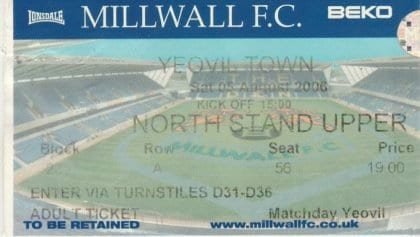 Millwall v Yeovil Town 05-Aug-2006