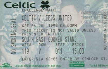 Glasgow Celtic v Leeds United 24-Jul-1999