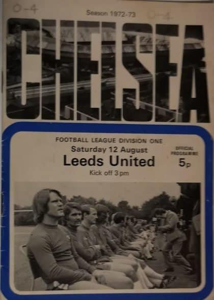 Chelsea v Leeds United  12-Aug-1972