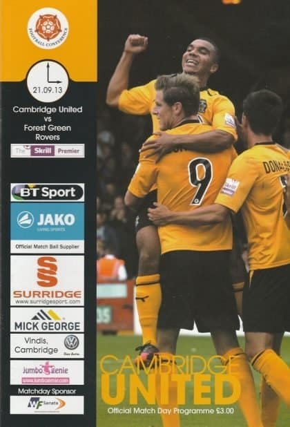 Cambridge United v Forest Green Rovers 21-Sep-2013
